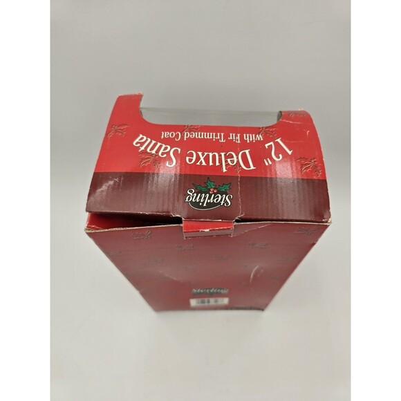 Santa Figure Or Tree Topper 12" Old World Style Red & White Coat Sterling Inc. - Picture 9 of 10